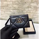 cc CO-CO 19 Card Holder Wallet 11cm/4.3in Gold Toned Hardware For Women Black
