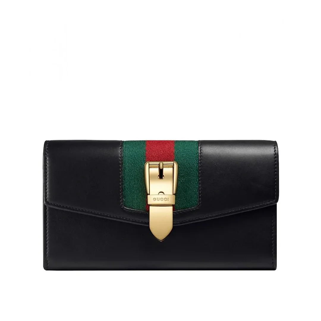 GG Sylvie leather continental wallet 476084