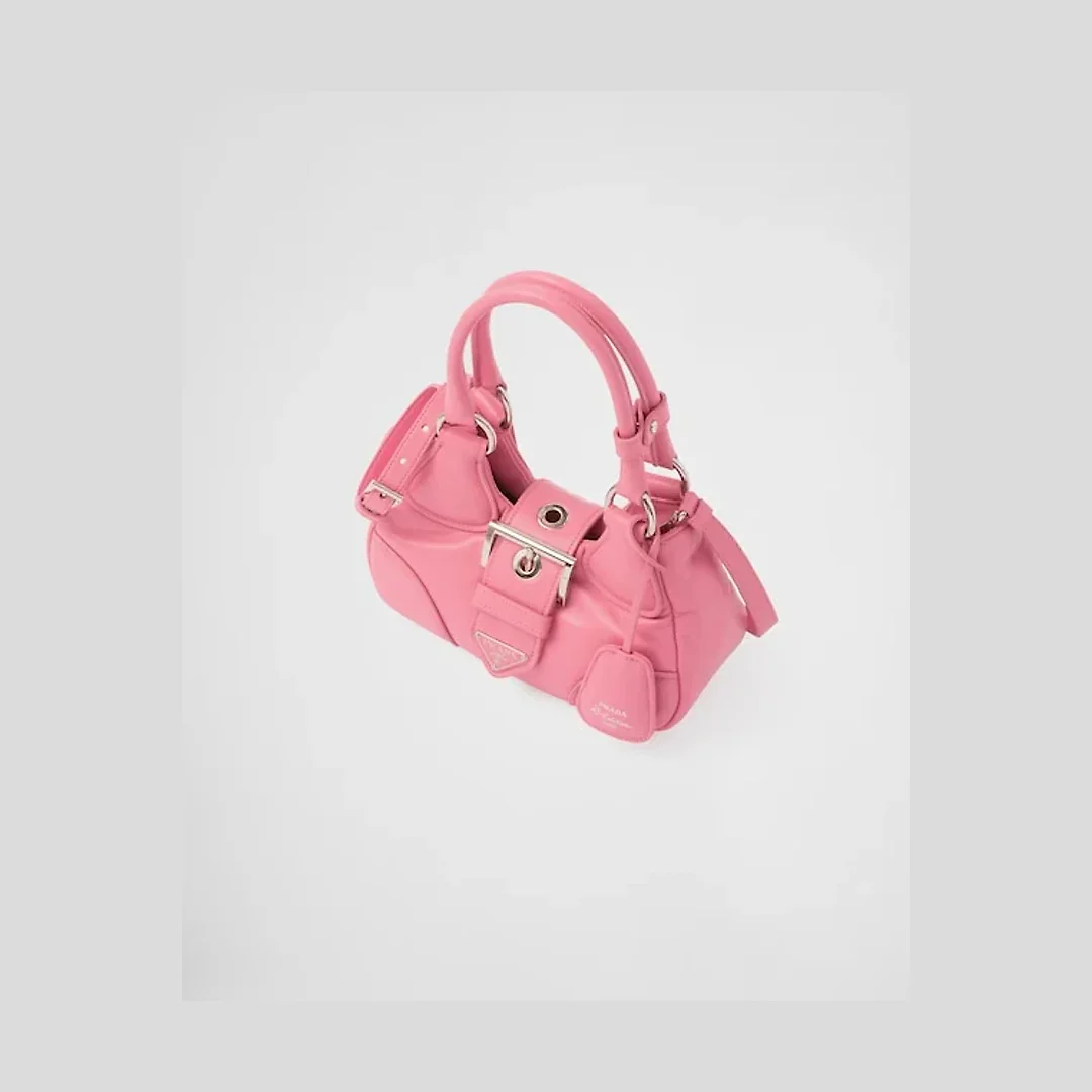 PP Moon padded nappa-leather bag – Geranium Pink