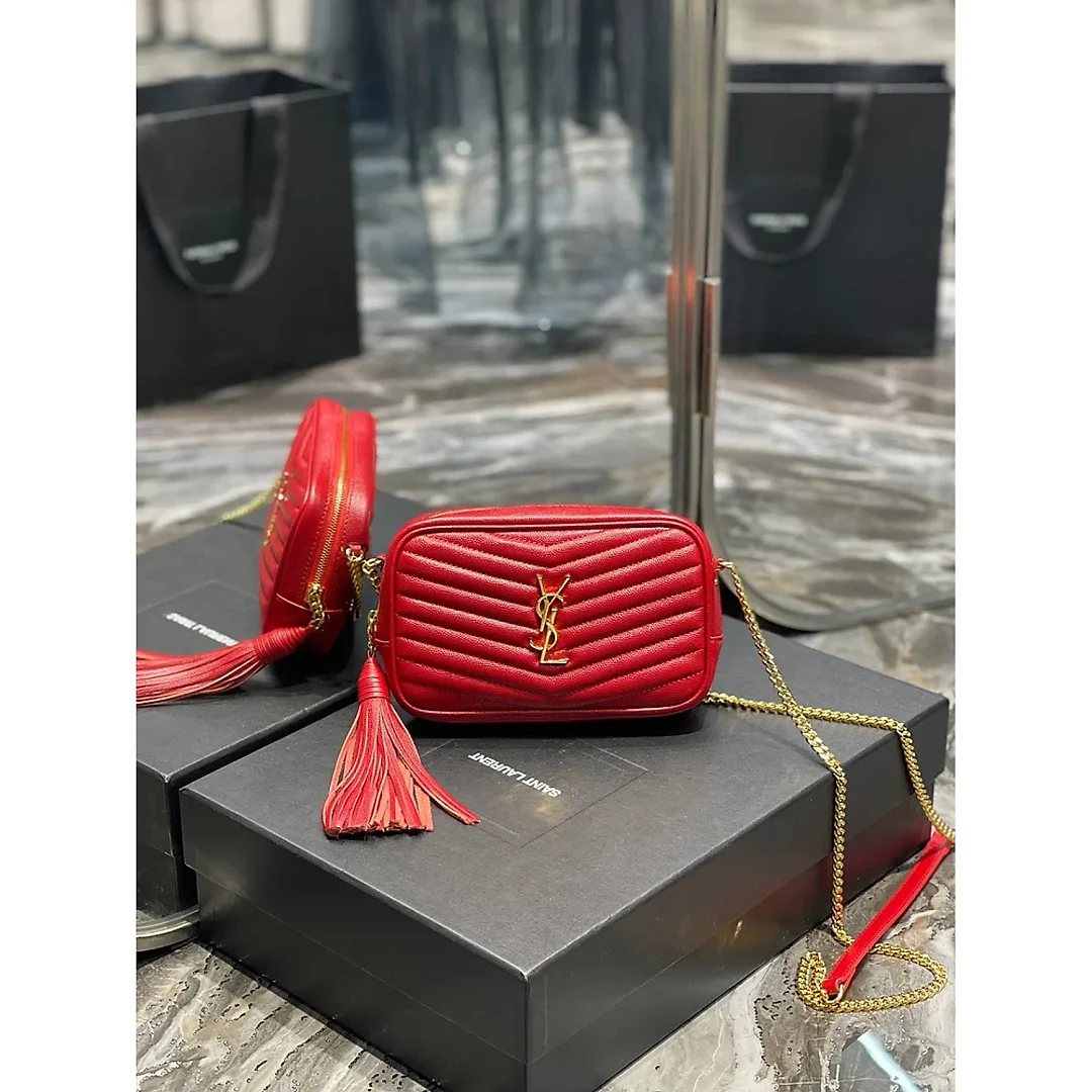 Y Lou Mini Bag In Quilted Grain De Poudre Embossed Leather