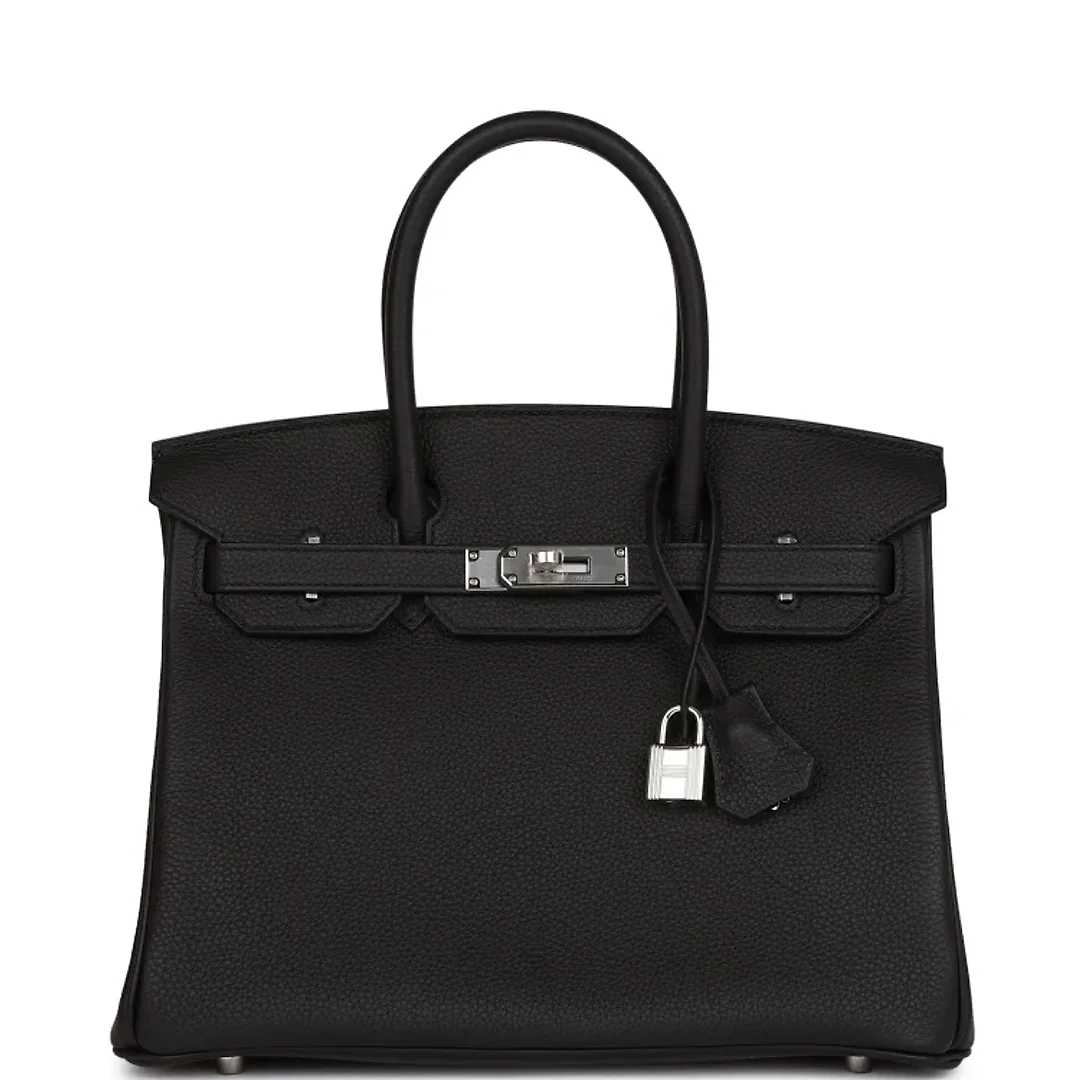 H Birkin 30 Black Togo Palladium Hardware
