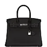 H Birkin 30 Black Togo Palladium Hardware