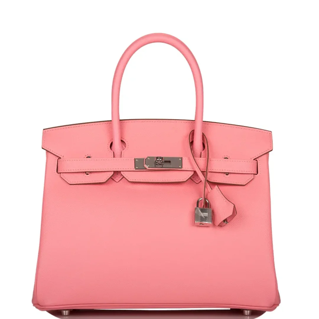 H Birkin 30 Rose Confetti Epsom Palladium Hardware