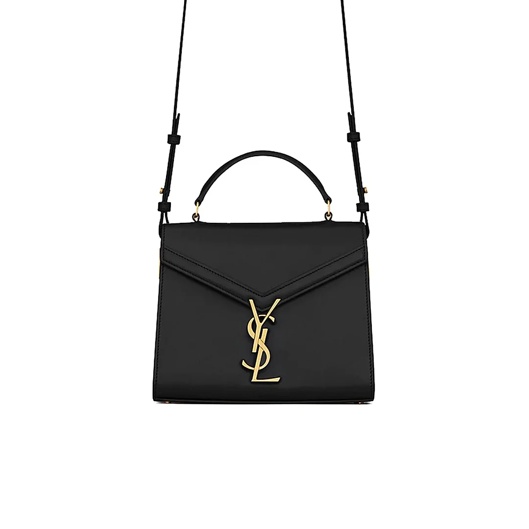 Y Cassandra Mini Top Handle Bag in Box Leather