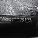 H Birkin 25 Black Ostrich Palladium Hardware