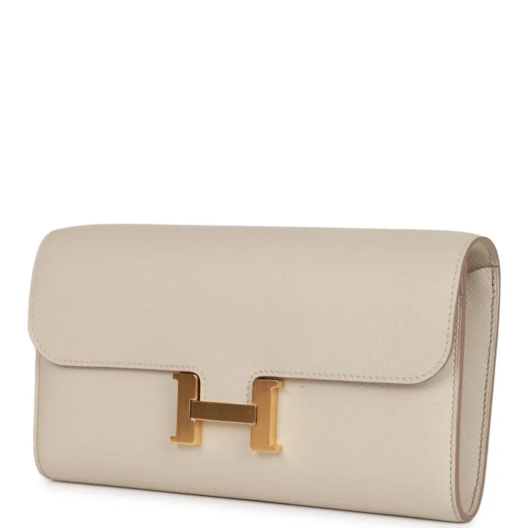 H Constance Wallet To Go Beton Evercolor Gold Hardware