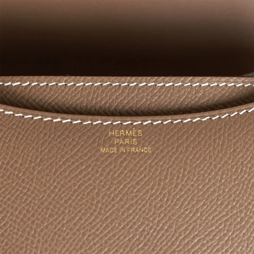 H Constance 18 Etoupe Epsom Gold Hardware