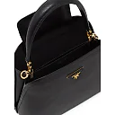 PP Medium Saffiano Leather PP Matin��e Bag in Black