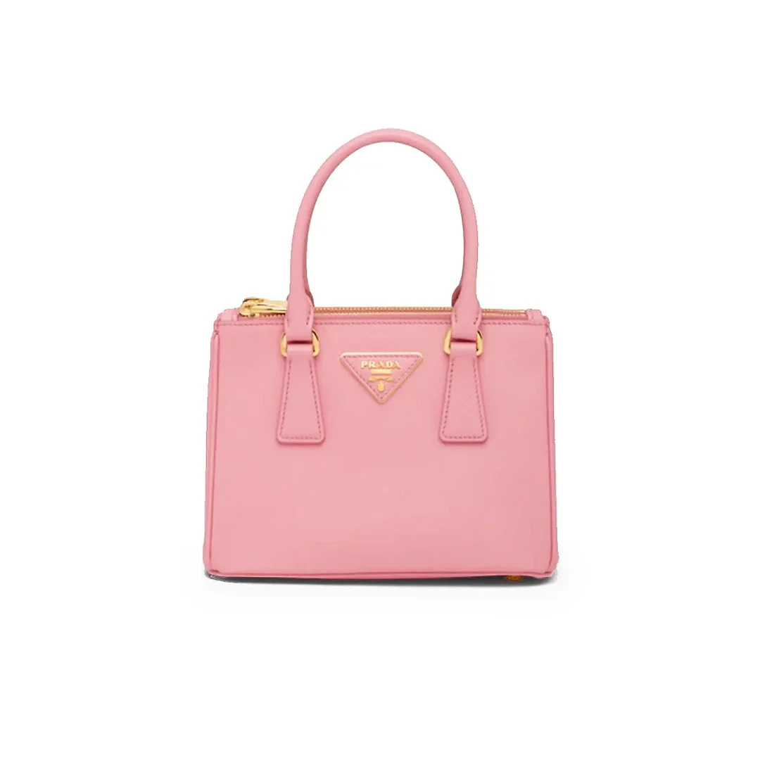 PP Galleria Saffiano Leather Micro-Bag in Petal Pink