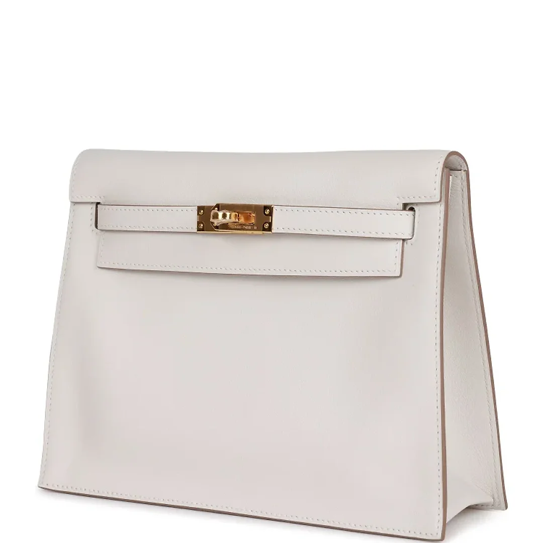 H Kelly Danse Gris Perle Swift Gold Hardware