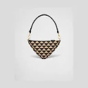 PP Embroidered fabric mini-bag – Black/Beige