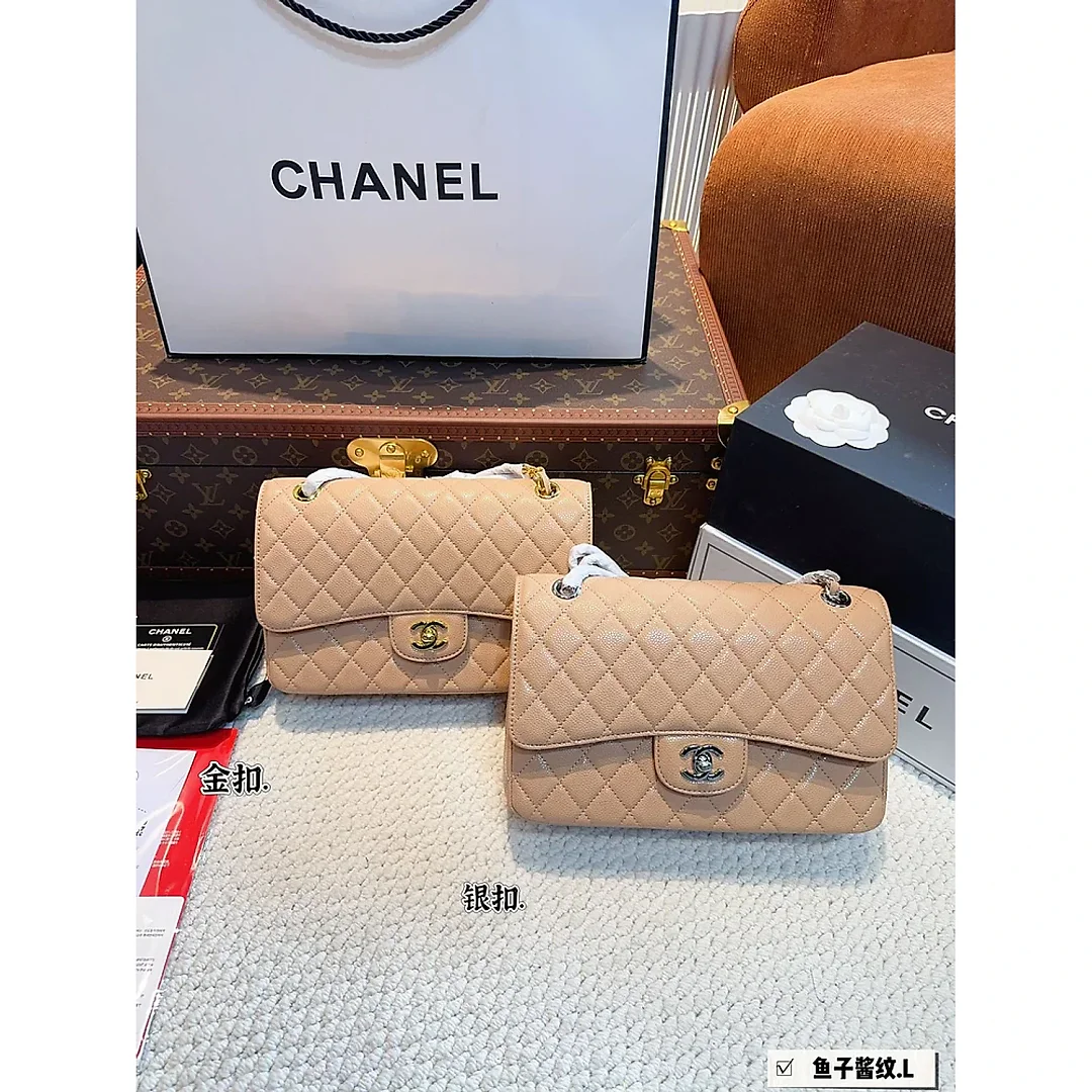 CC new arrival cf bag caviar leather size; 26*6*17cm