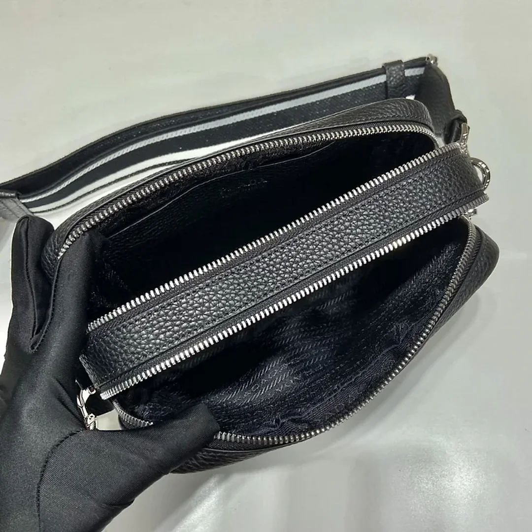 Pra Bag With Shoulder Strap Black For Women, Women’s Bags 8.6in/22cm 1BH082_2DKV_F0002_V_3OM