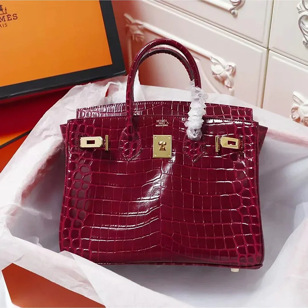 H Birkin 25, 30, 35  Electric Shiny Niloticus Crocodile gold Hardware