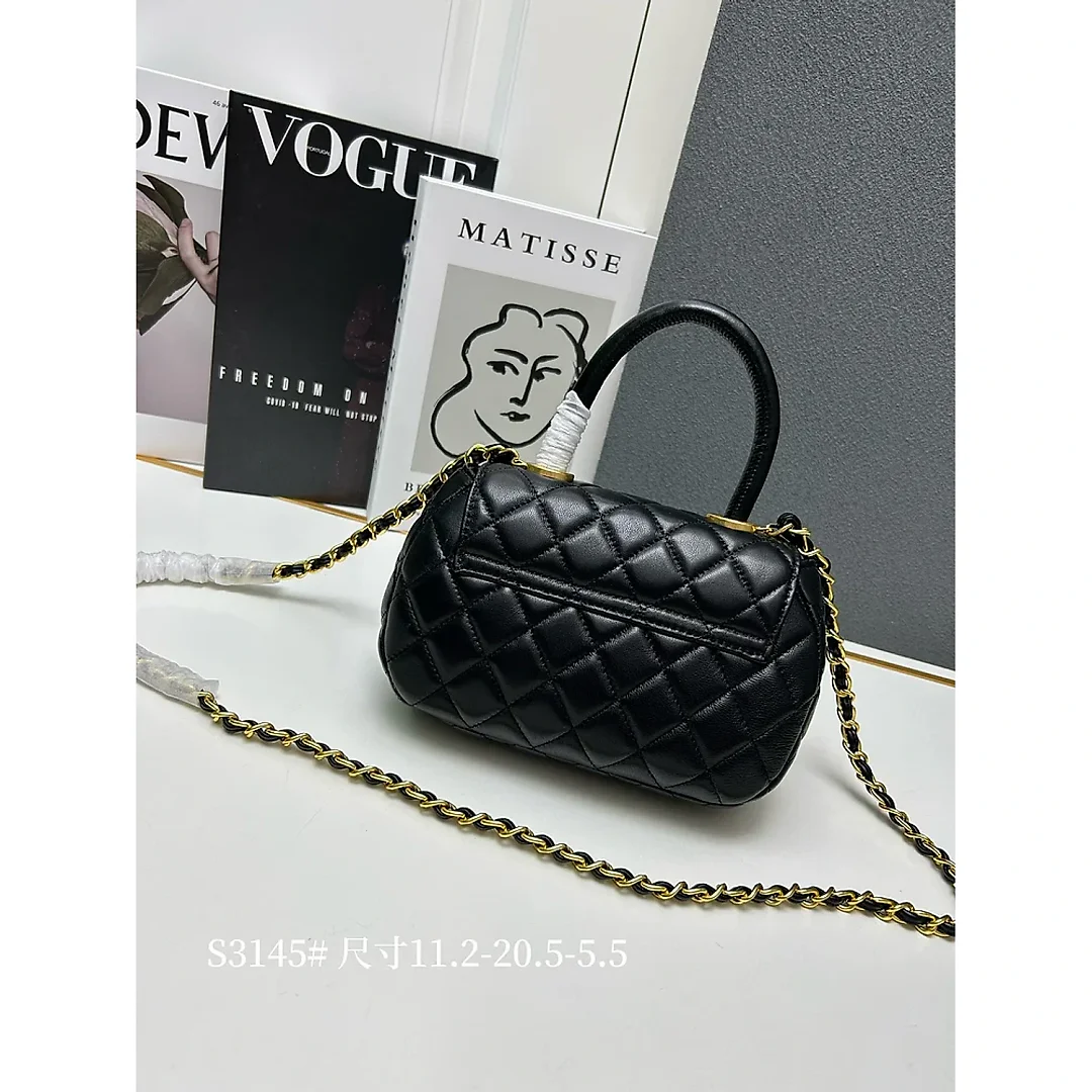 CC 24c coco women handbag size: 11.2*20.5*5.5 cm