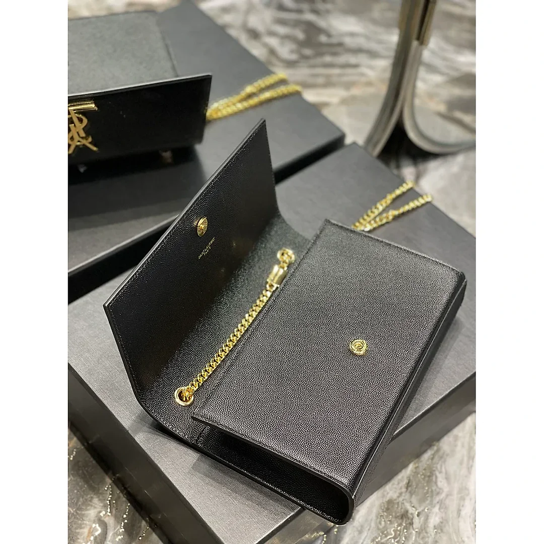 Y Kate Medium In Grain Poudre embossed Leather Bag 2 colours