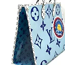 L Monogram Giant Onthego Capri Blue Coated Canvas To