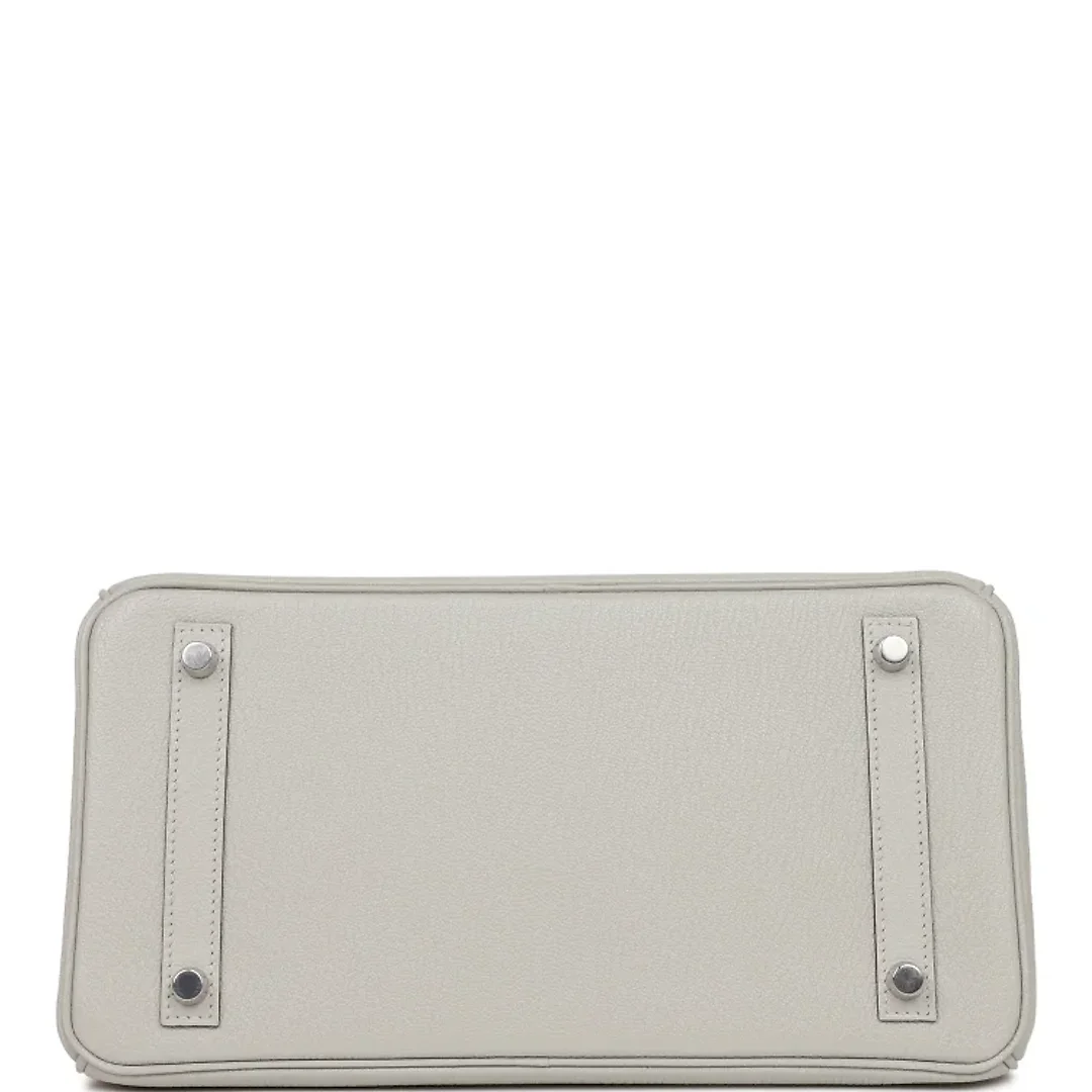 H Special Order (HSS) Birkin 30 Gris Perle Verso Chevre Brushed Palladium Hardware