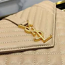 Y  ENVELOPE MEDIUM BAG IN MIX MATELASS�� GRAIN DE POUDRE EMBOSSED LEATHER