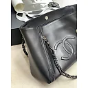 CC Soft Calfskin Shopping Bag Top Handle Black