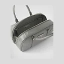 PP Small antique nappa leather top handle bag – Slate Gray