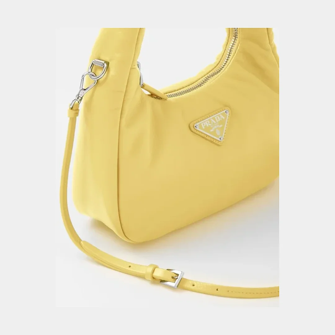 PP Soft padded nappa leather mini-bag – Citron Green