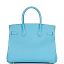 H Birkin 30 Celeste Epsom Gold Hardware