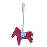 H Milo Lambskin Grigri Rodeo Horse Bag Charm MM Rose Pourpre Cornaline Celeste