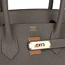 H Birkin 30 Gris Meyer Togo Rose Gold Hardware