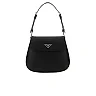 PP Cleo Saffiano Leather Small Shoulder Bag in Black