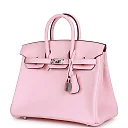 H Birkin 25 Rose Sakura Swift Palladium Hardware