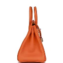 H Birkin 25 Orange Togo Palladium Hardware