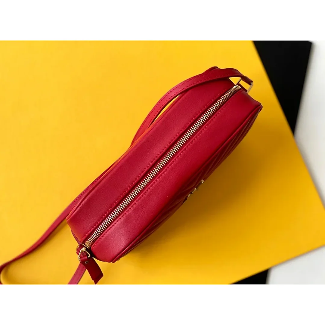 Y Lou Camera Bag In Quilted Leather