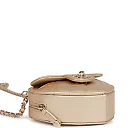 CC In Love Heart Clutch with Chain Gold Lambskin Light Gold