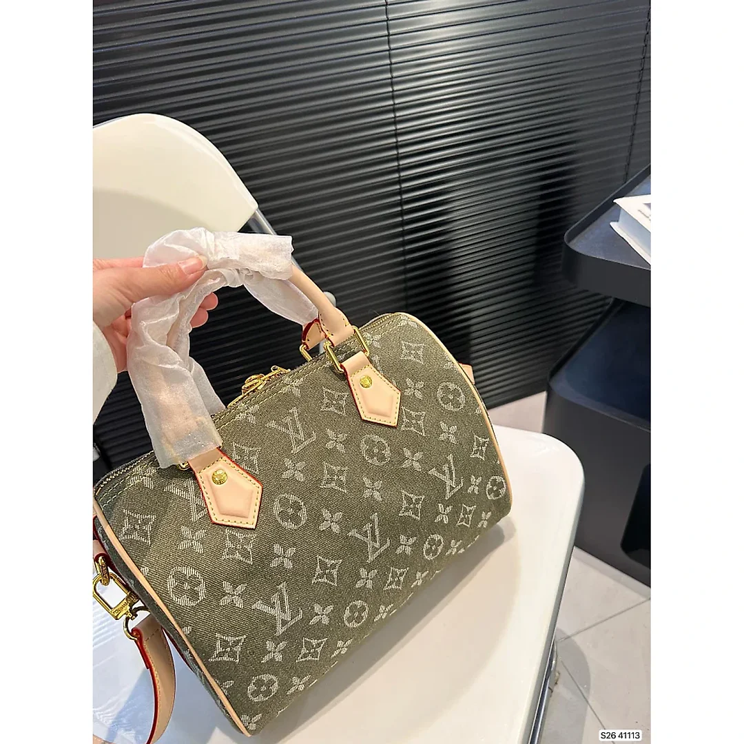 Louis new arrival speedy 25 denim bag size: 25 * 19 cm