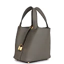 H Picotin Lock 18 Gris Meyer Clemence Gold Hardware