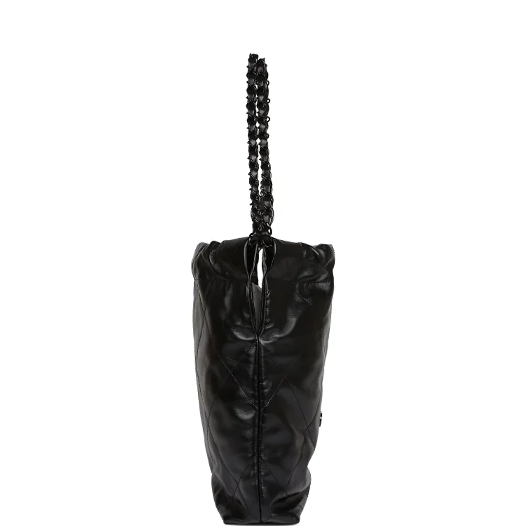 CC Small 22 Bag SO Black Calfskin Black Hardware