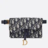 D Blue Oblique Saddle Belt Bag