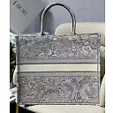 CD Unisex CD Large CD Book Tote Gray Toile De Jouy Embroidery