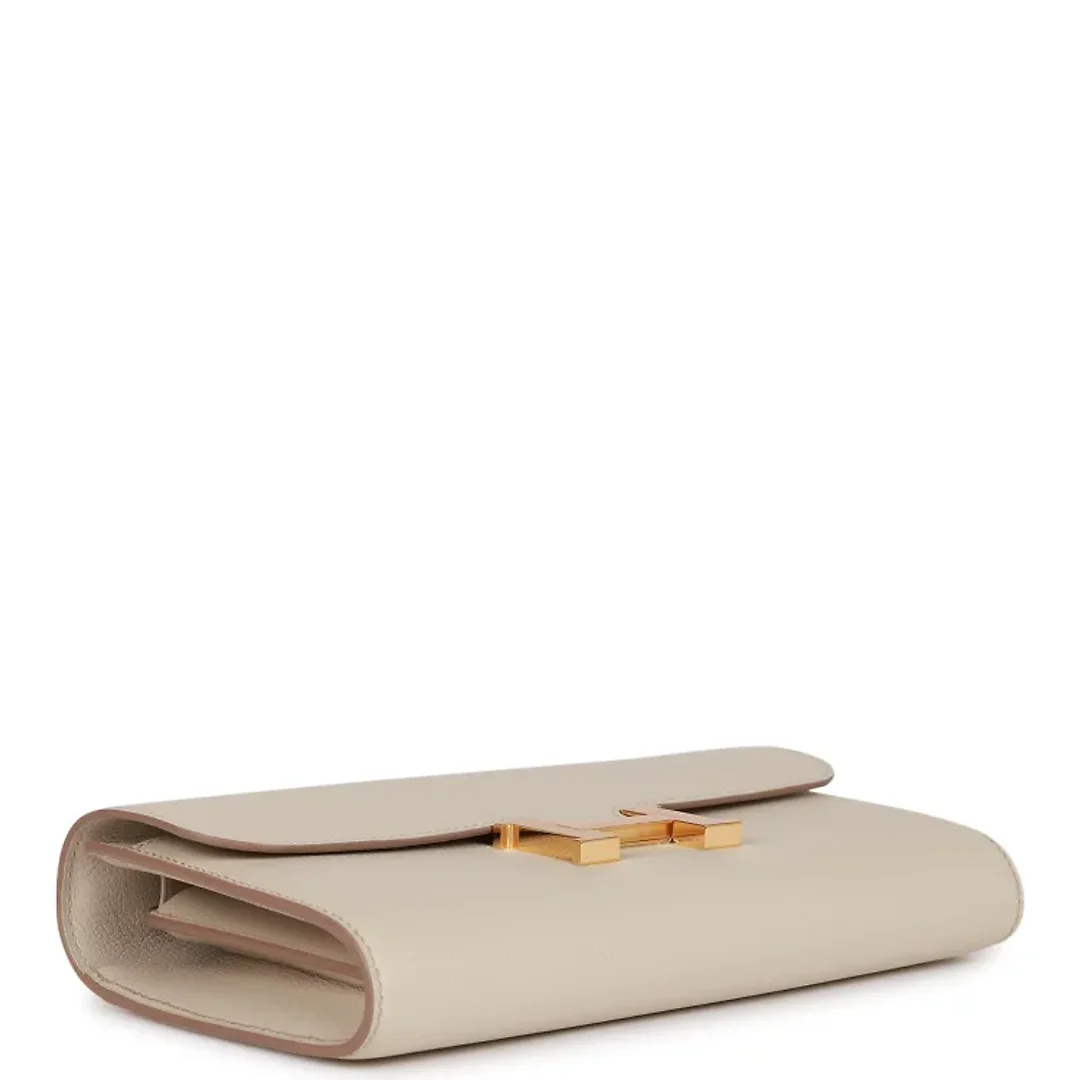 H Constance Wallet To Go Beton Evercolor Gold Hardware