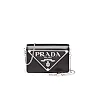 PP Brushed Leather Shoulder Bag in Black