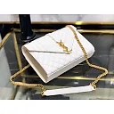 Y ENVELOPE MEDIUM BAG IN MIX MATELASS�� GRAIN DE POUDRE EMBOSSED LEATHER