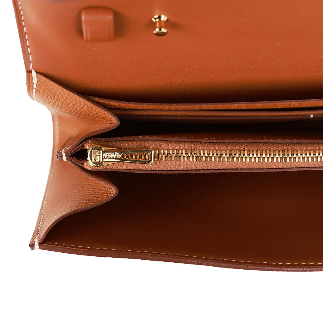 H Constance Wallet To Go Gold Epsom Gold Hardware