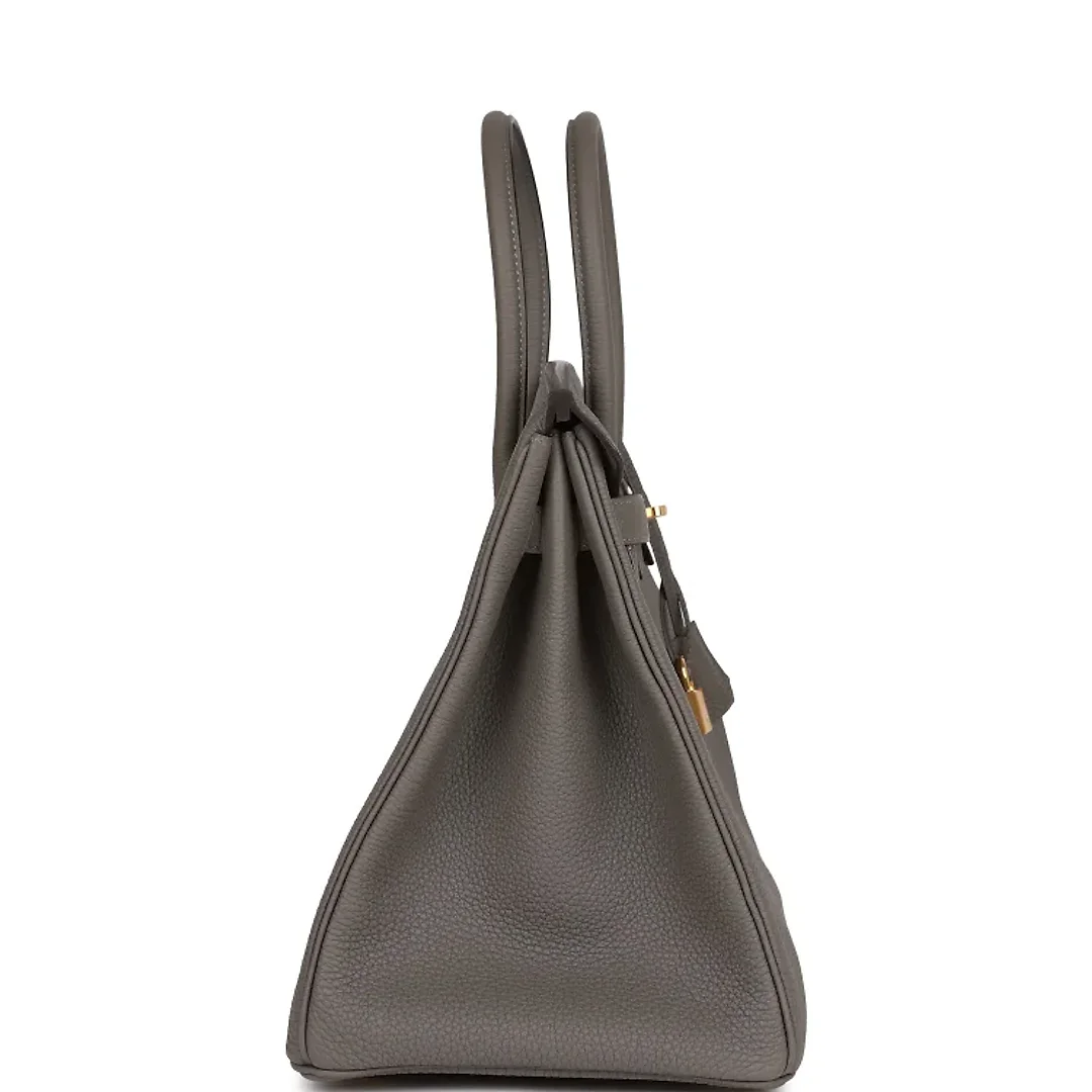 H Birkin 35 Gris Meyer Togo Gold Hardware