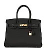 H Birkin 30 Black Togo Gold Hardware
