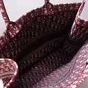 CD Unisex CD Book Tote Maroon CD Oblique Embroidered Velvet