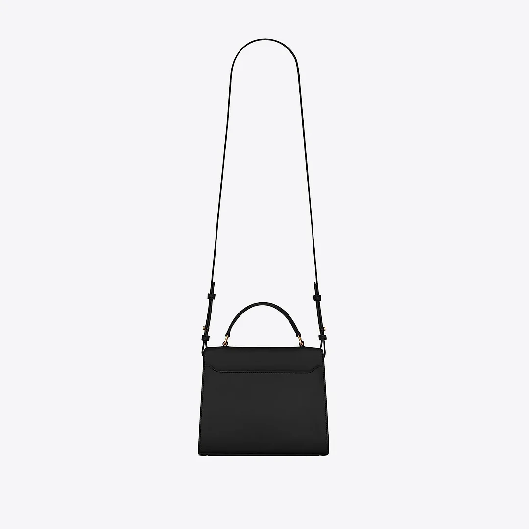Y Cassandra Mini Top Handle Bag in Box Leather