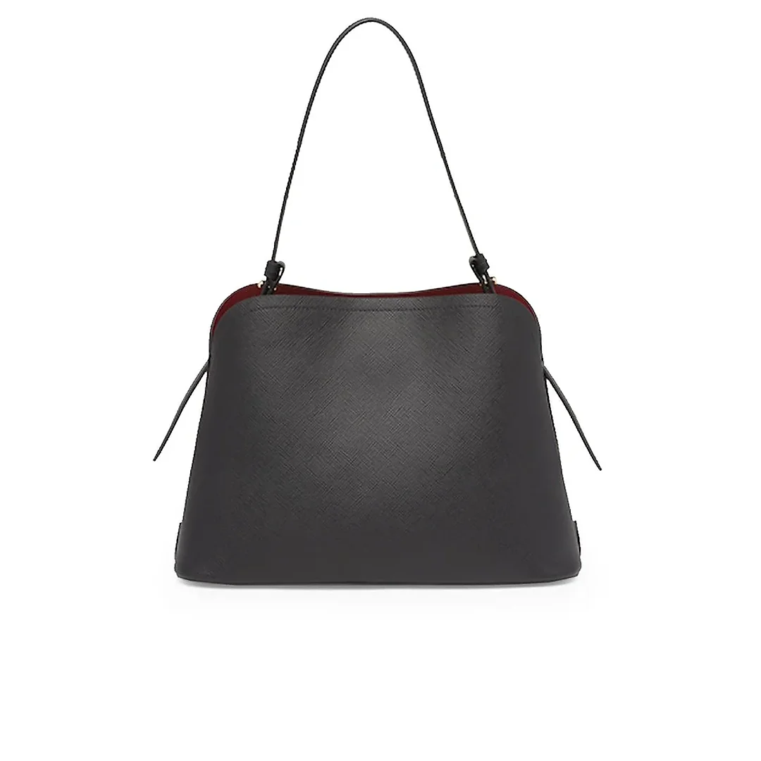 PP Saffiano Leather PP Matin��e Bag in Black