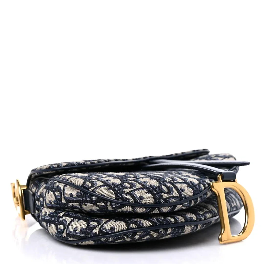 CHRISTIAN D Oblique Saddle Bag Blue