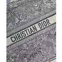 CD Unisex CD Large CD Book Tote Gray Toile De Jouy Embroidery